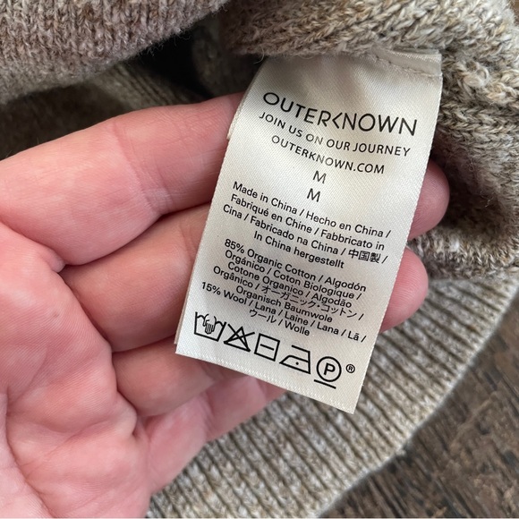 Outerknown Hemisphere oatmeal Crewneck Sweater M - Picture 6 of 8